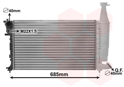 VAN WEZEL Radiators, Motora dzesēšanas sistēma 09002140